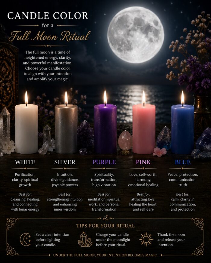 Candle Color for a Full Moon Ritual updated image