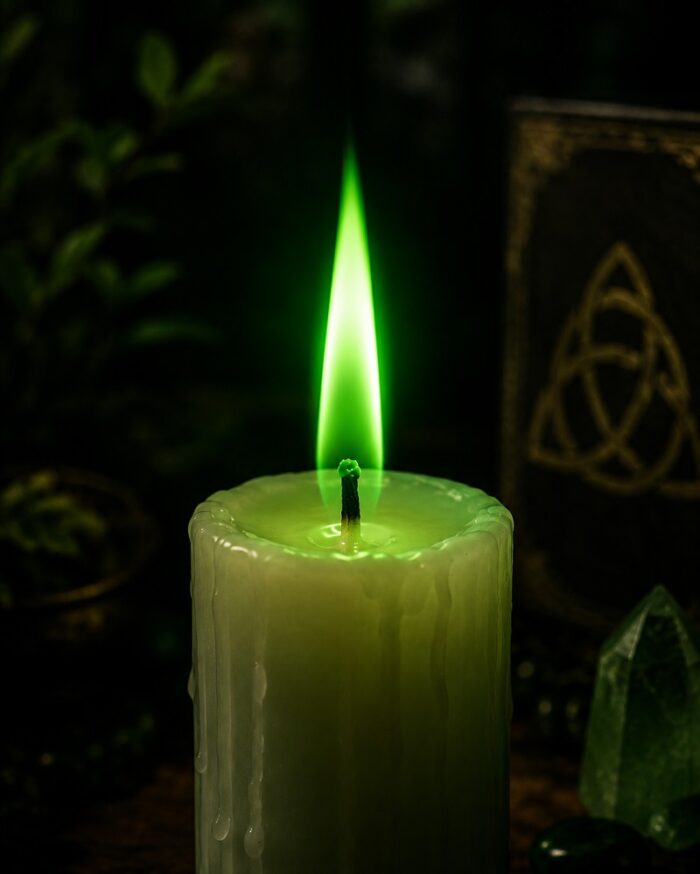 Significado de la llama de una vela verde (imagen actualizada)