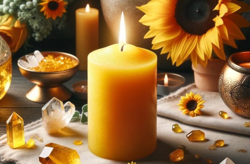 Yellow Candle Magic by tina caro magickal spot