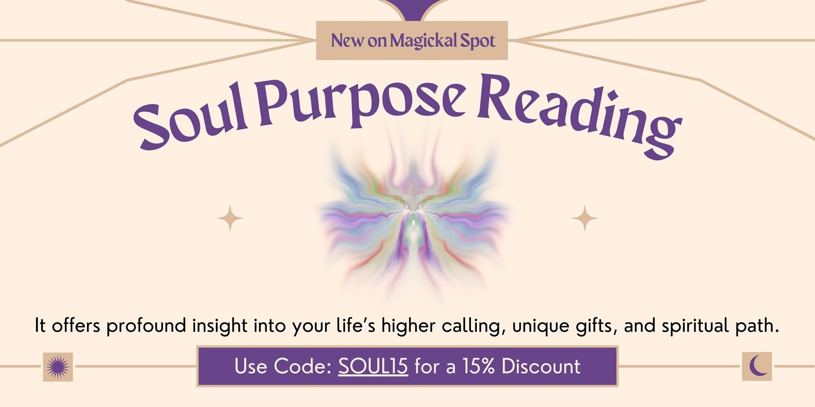 Soul Purpose Reading banner on shop page special in september 2025