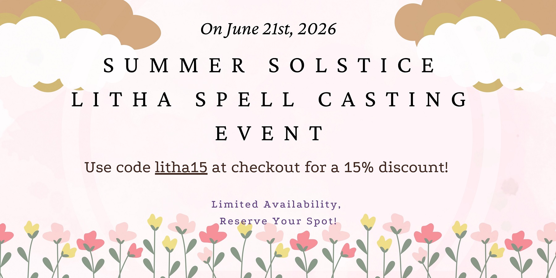 litha spellcasting event 2026 on magickal spot - special in our shop